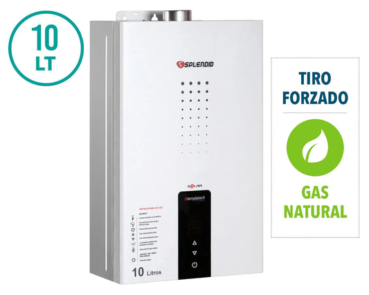 Calefont tiro forzado 10 lt gas natural Templatech Splendid