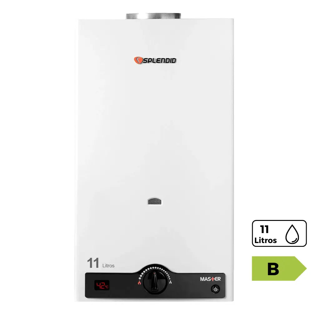Calefont ionizado tiro natural 11 litros gas natural Master Splendid