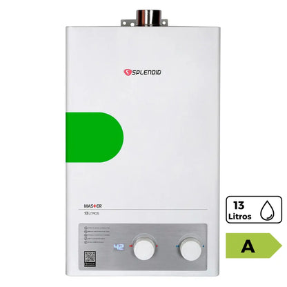 Calefont ionizado tiro forzado 13 litros gas licuado Master Splendid