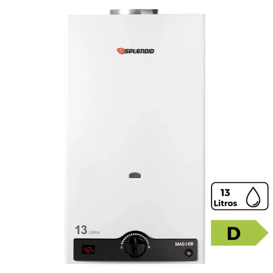 Calefont ionizado tiro natural 13 litros gas licuado Master Splendid