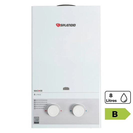 Calefont ionizado tiro natural 8 litros gas natural Master Splendid
