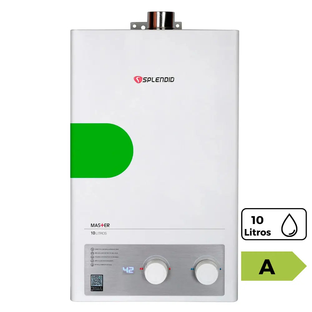 Calefont ionizado tiro forzado 10 litros gas licuado Master Splendid