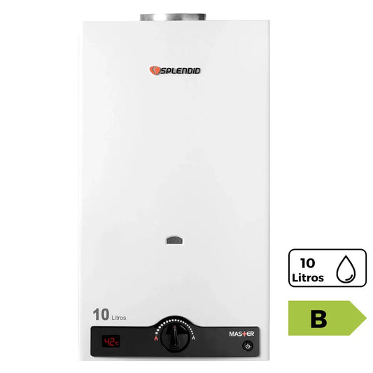 Calefont ionizado tiro natural 10 litros gas licuado Master Splendid