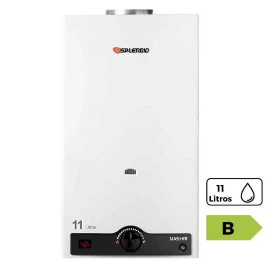 Calefont ionizado tiro natural 11 litros gas licuado Master Splendid
