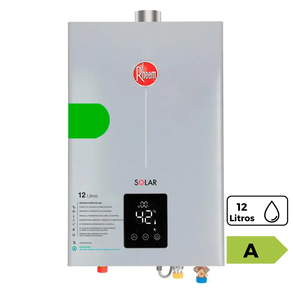 Calefont ionizado tiro forzado 12 litros gas licuado Modulante Rheem