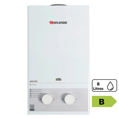 Calefont ionizado tiro natural 8 litros gas licuado Master Splendid