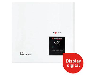 Calefont Ionizado Tiro Natural 14 Litros Gas Natural Templatech Splendid