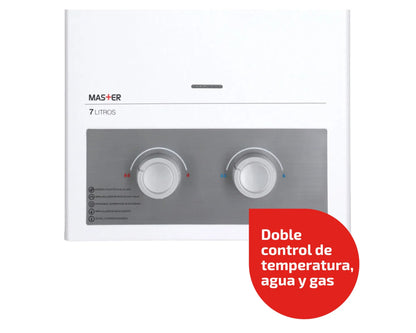 Calefont Ionizado Tiro Natural 7 Litros Gas Licuado Master Splendid