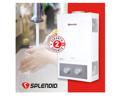 Calefont Ionizado Tiro Natural 7 Litros Gas Licuado Master Splendid