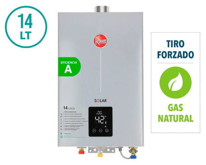 Calefont Tiro Forzado 14 Litros Gas Natural Modulante Rheem