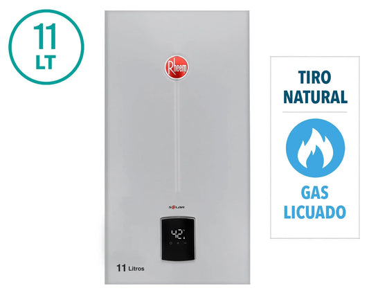 Calefont Tiro Natural 11 Litros Gas Licuado Modulante Prestige Rheem