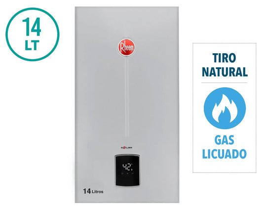 Calefont Tiro Natural 14 Litros Gas Licuado Prestige Rheem