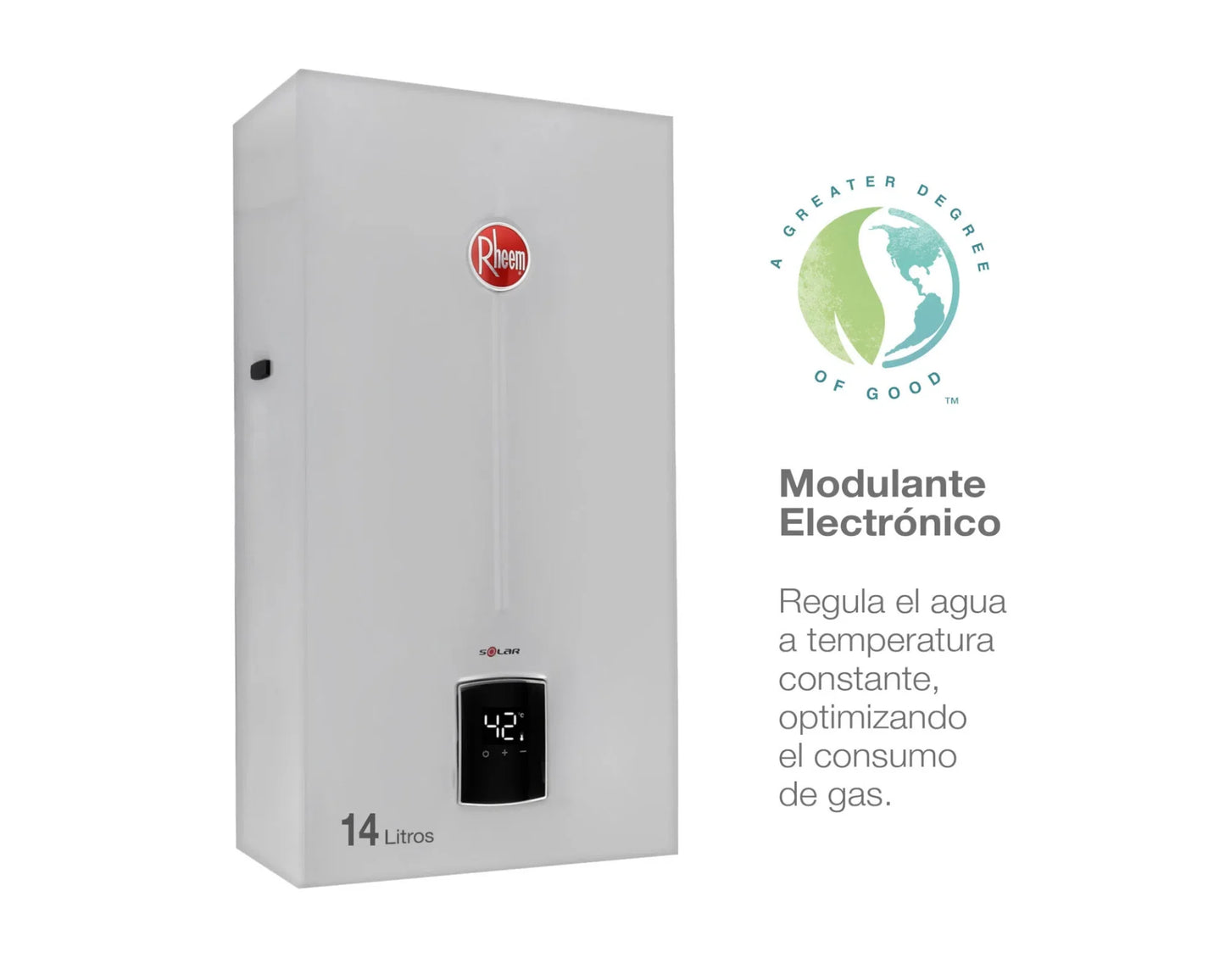 Calefont Tiro Natural 14 Litros Gas Licuado Prestige Rheem