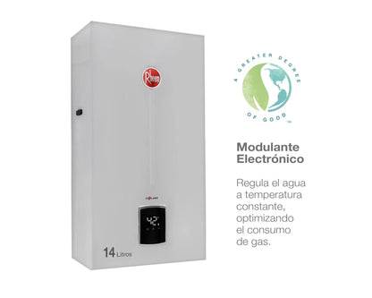 Calefont Tiro Natural 14 Litros Gas Licuado Prestige Rheem