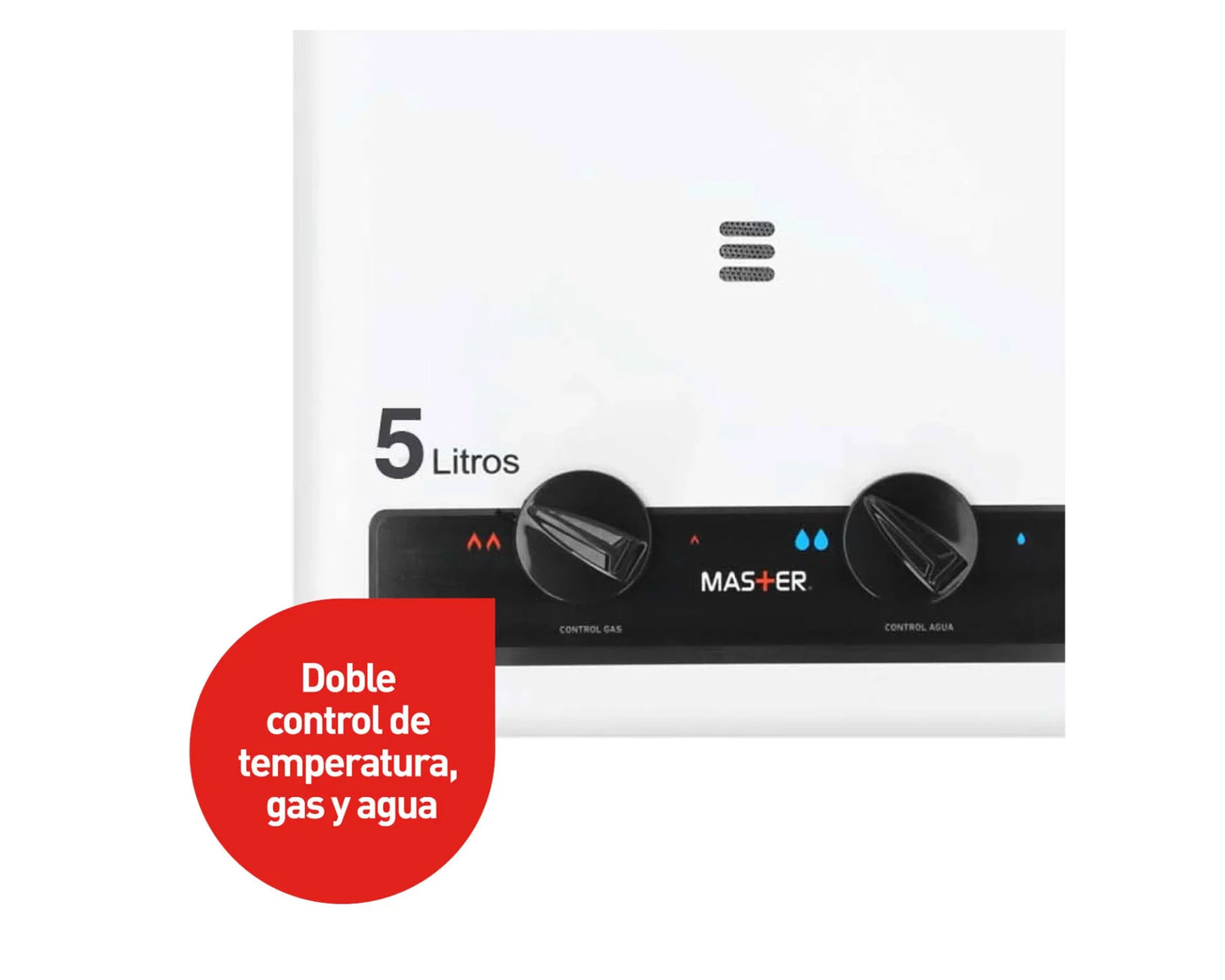 Calefont ionizado tiro natural 5 litros gas licuado MV SB 5 Splendid