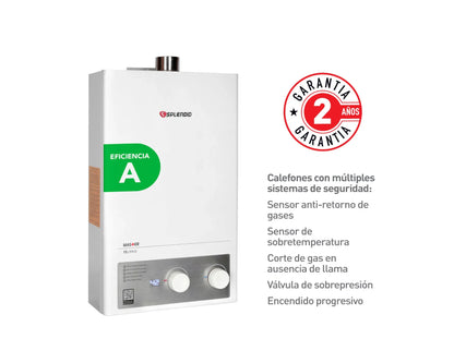 Calefont tiro forzado 13 litros gas natural Master Splendid